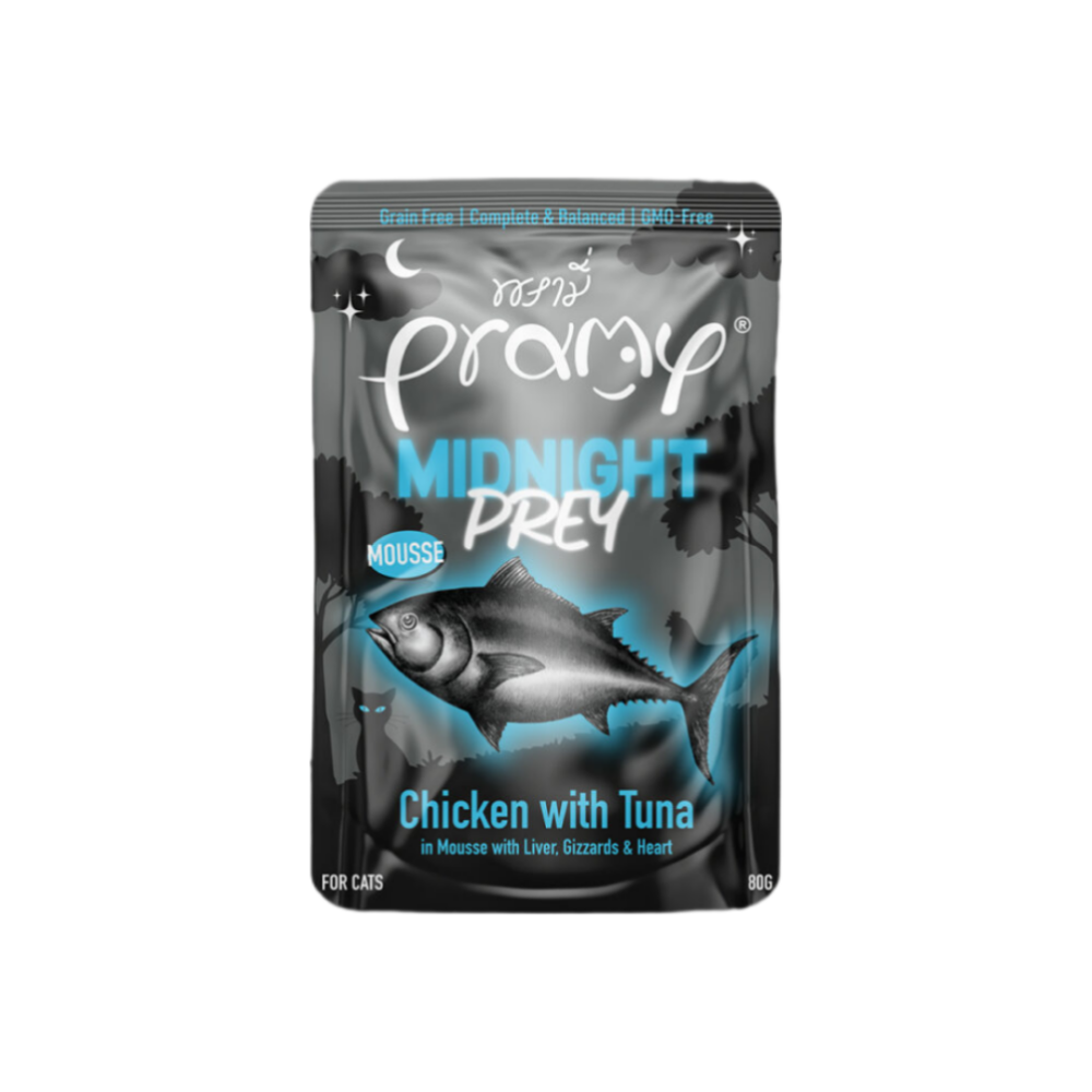 Pramy Midnight Prey Chicken with Tuna in Broth 80g