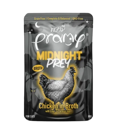 Pramy Midnight Prey Chicken in Broth 80g