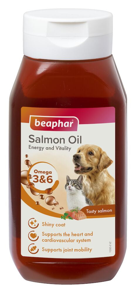 Beaphar Salmon Oil for Dogs & Cats – Omega-3 Skin & Coat Supplement