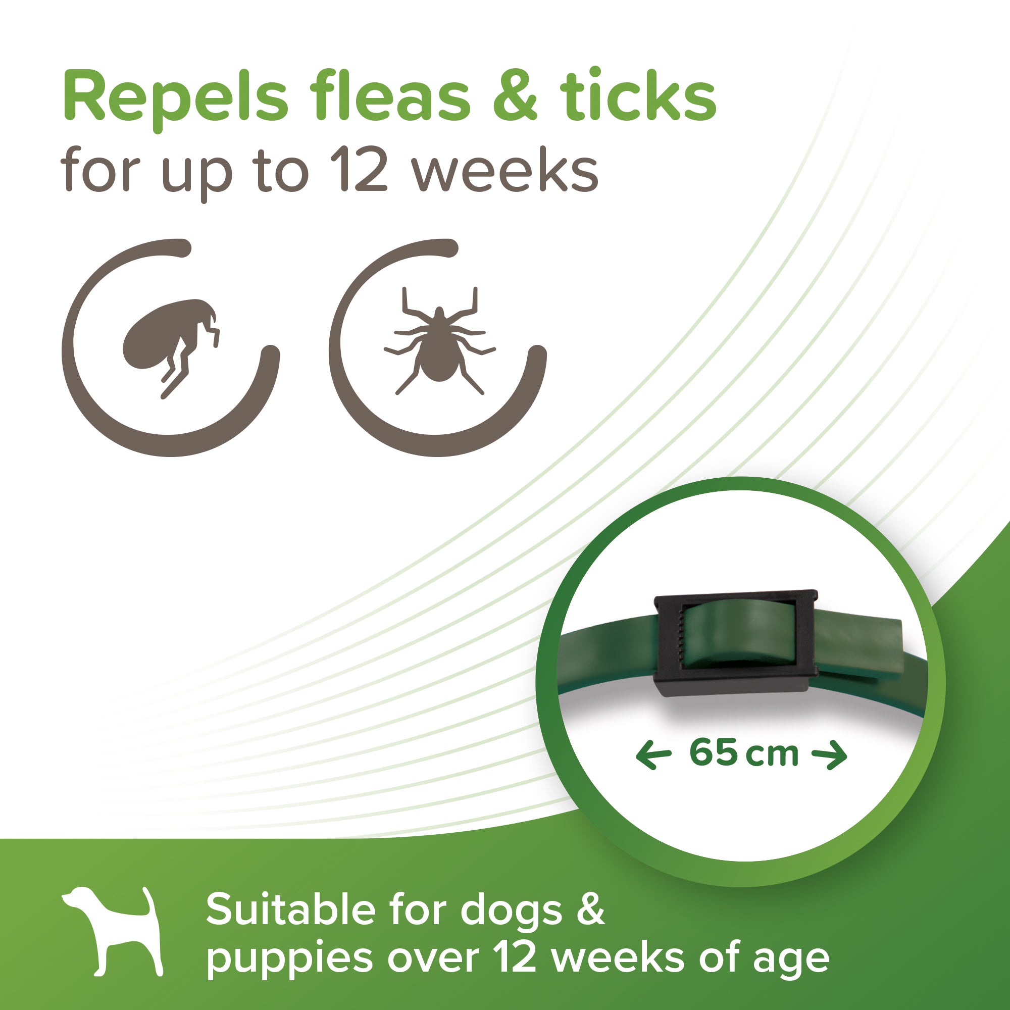 Beaphar VETOpure Flea & Tick Collar for Dogs 65 cm features