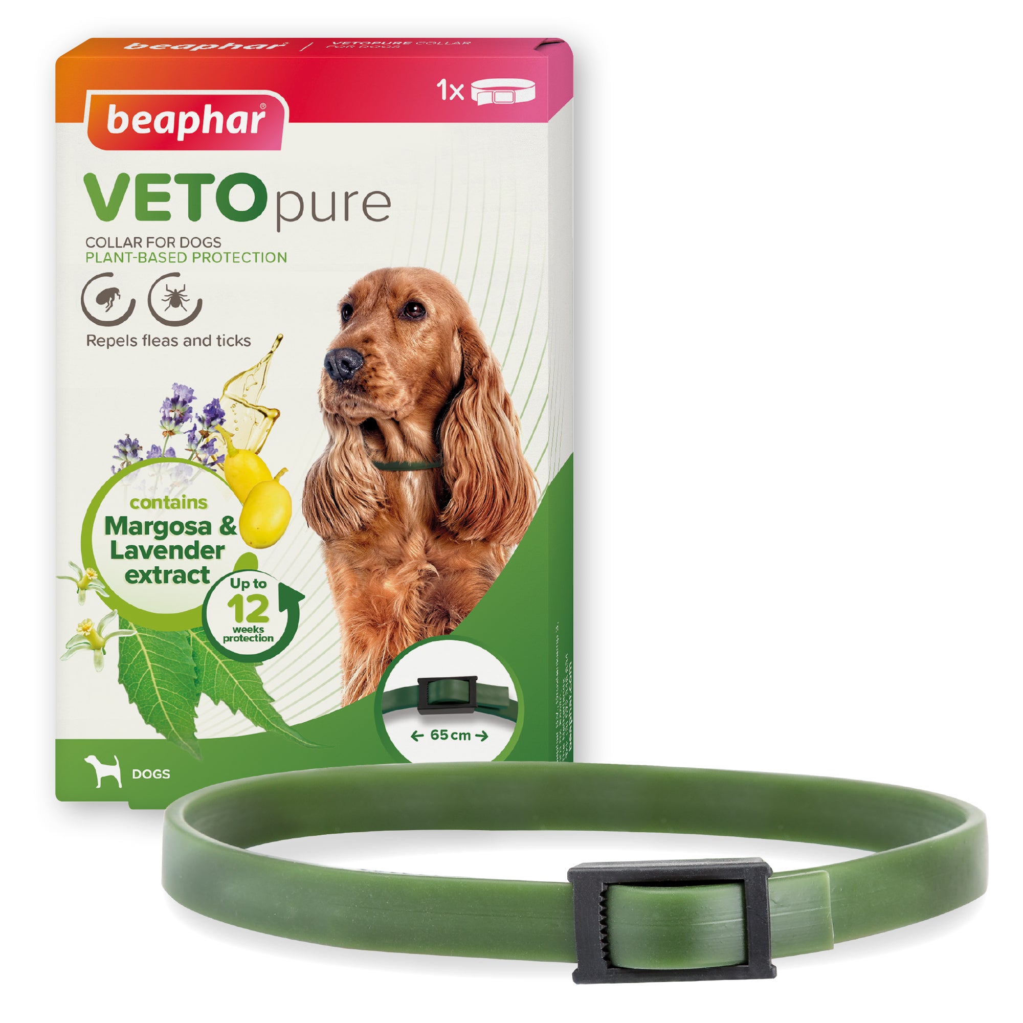 Beaphar VETOpure Flea & Tick Collar for Dogs 65 cm item