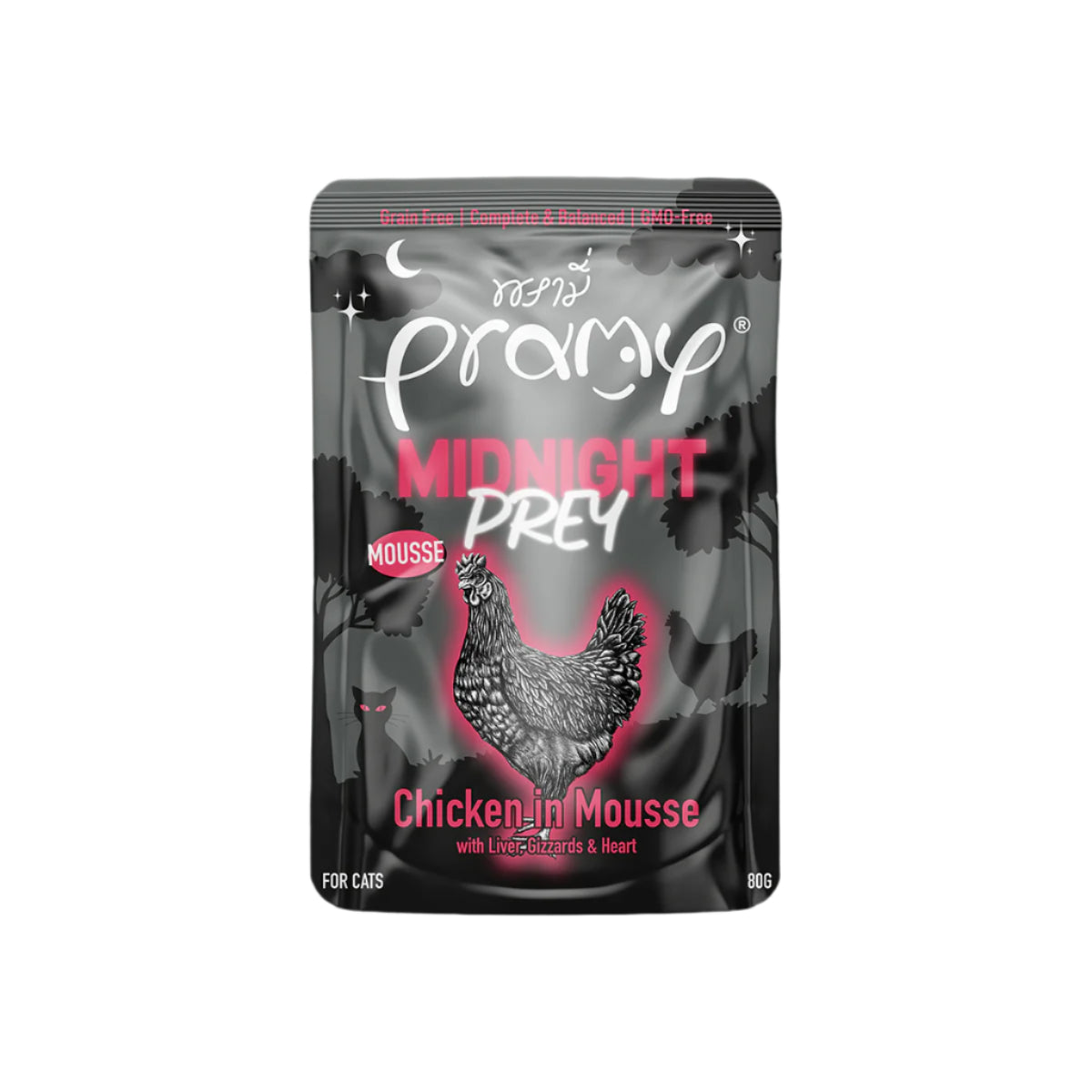 Pramy Midnight Prey Chicken in Mousse 80g