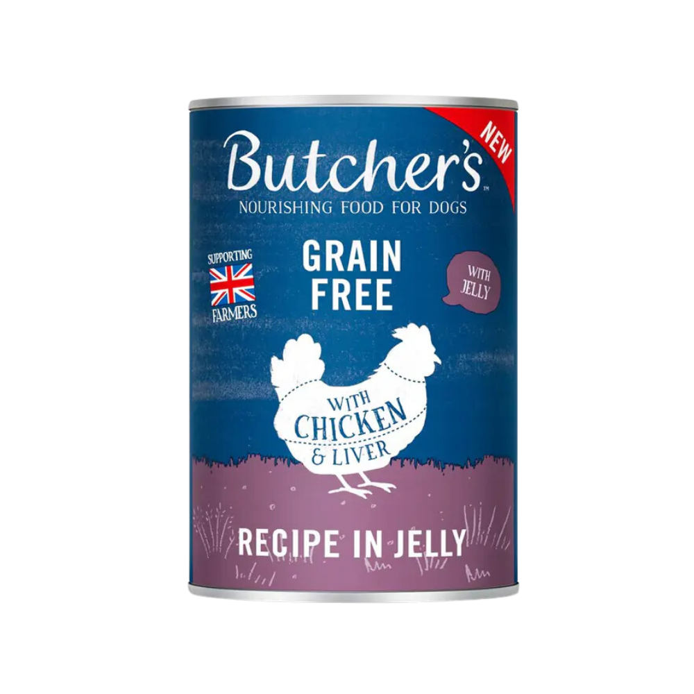 butchers original dog recipe with chicken in jelly 400g 398442