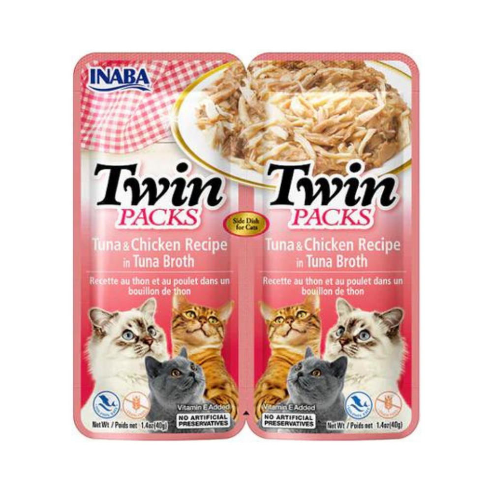 inaba cat twin packs chicken in chicken broth 2x40g