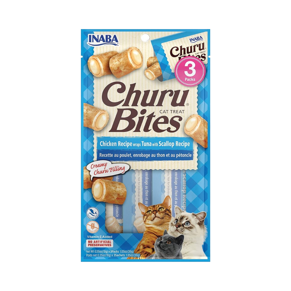 INABA Churu Bites Chicken & Tuna with Scallop 3x10g
