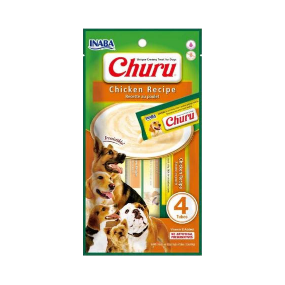 INABA Churu Chicken Recipe 14g x4 Tubes for Dogs