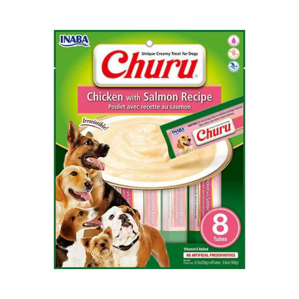INABA Churu Dog Chicken with Salmon 8x20g