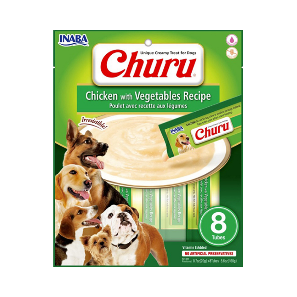 INABA Churu Dog Chicken with Vegetables 8x20g
