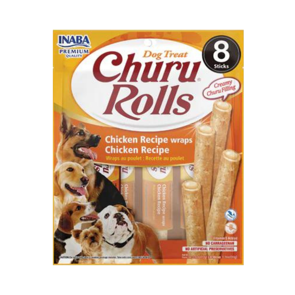 INABA Churu Rolls Chicken with Chicken 8x12g