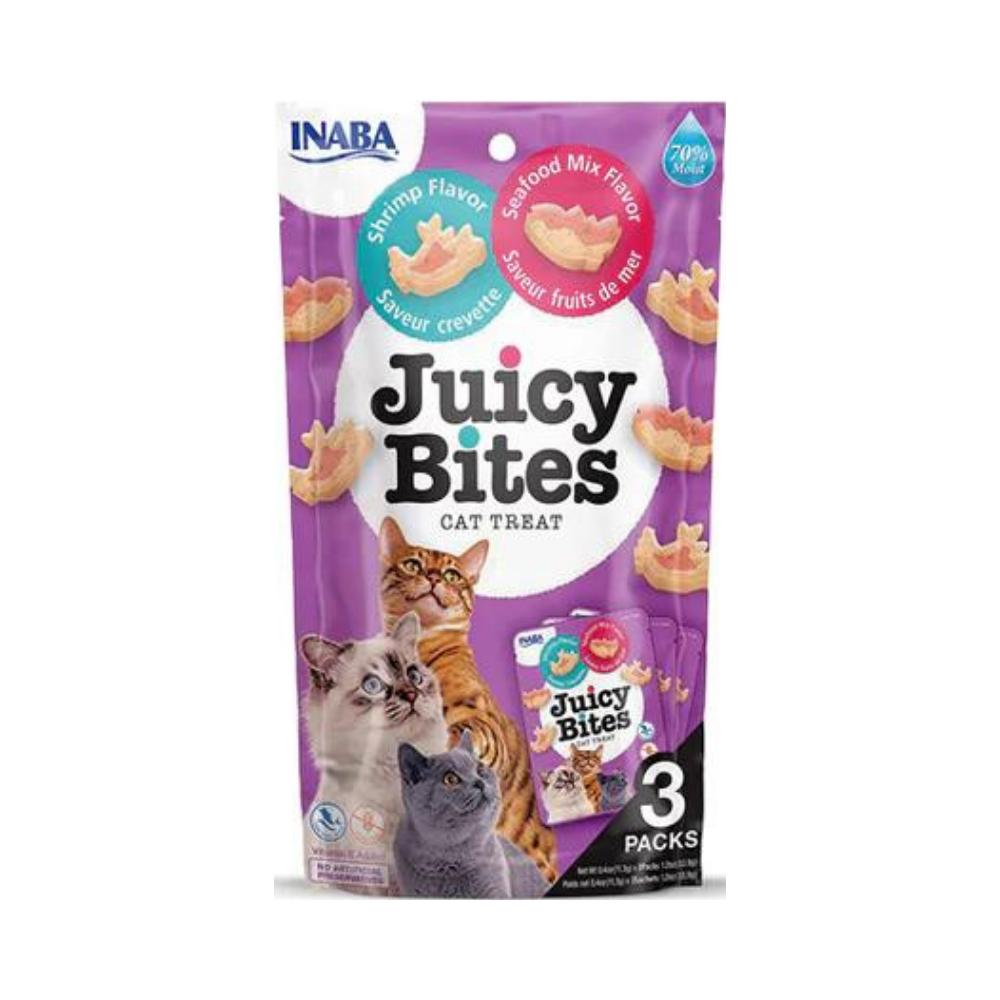 INABA Juicy Bites Shrimp & Seafood Mix Flavor 3x11.3g