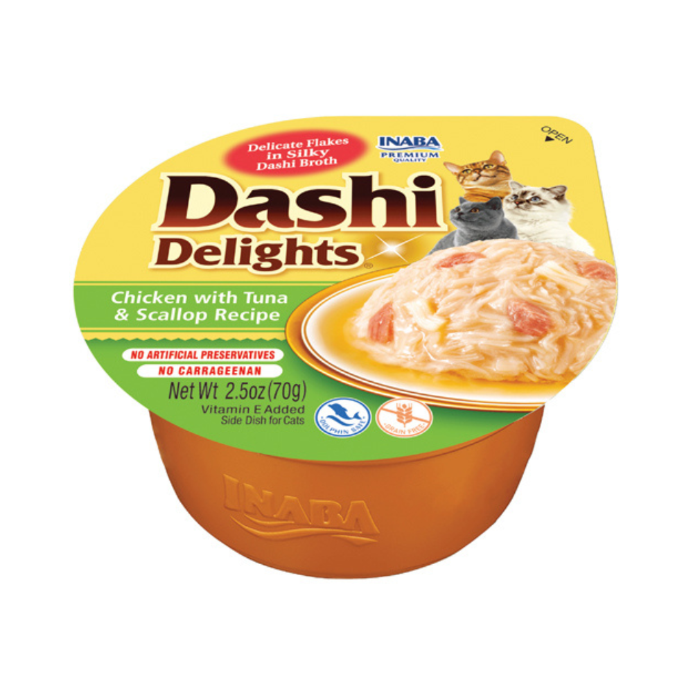 INABA Dashi DeligHealthy Treats Cups Chicken with Tuna & Scallop 70g