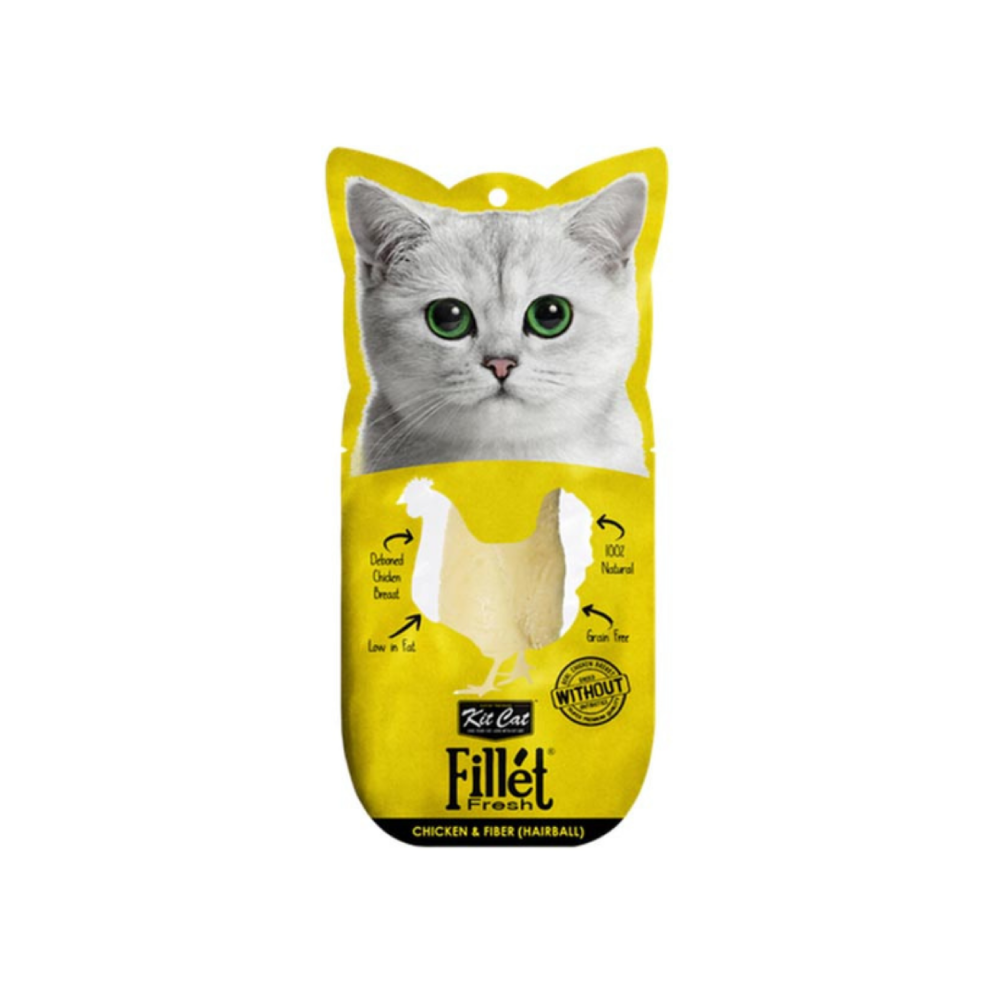 Kit Cat Fillet Fresh Chicken And Fiber (Hairball) 30g
