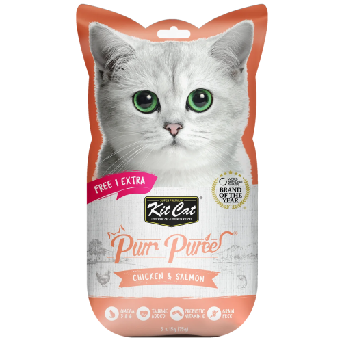 Kit Cat Puree Chicken & Salmon Treat