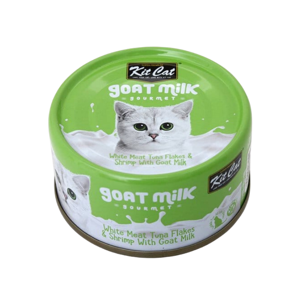 كت كات شرائح التوناالبيضاء مع الجمبري وحليب الماعز 70غ