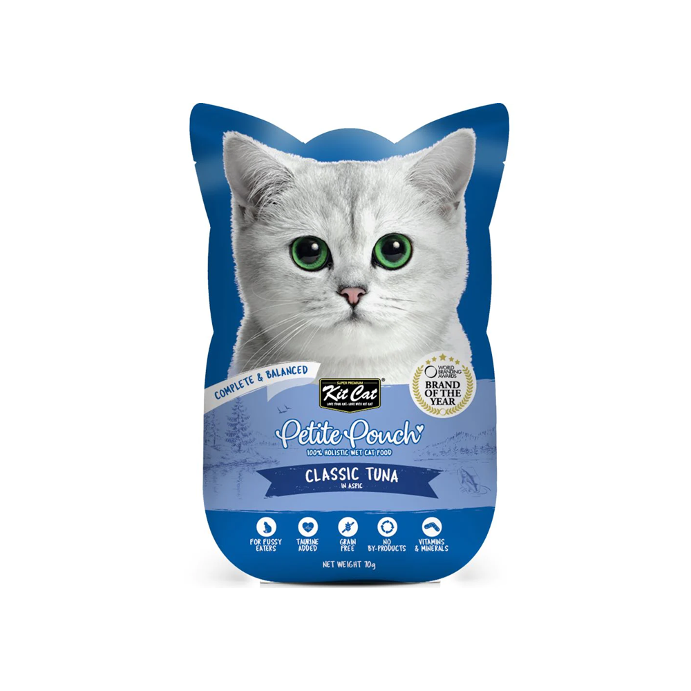 kitcat petite pouch complete food classic tuna 70g