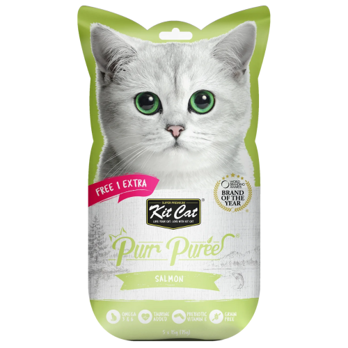 Kit Cat Puree Salmon (5x15g)