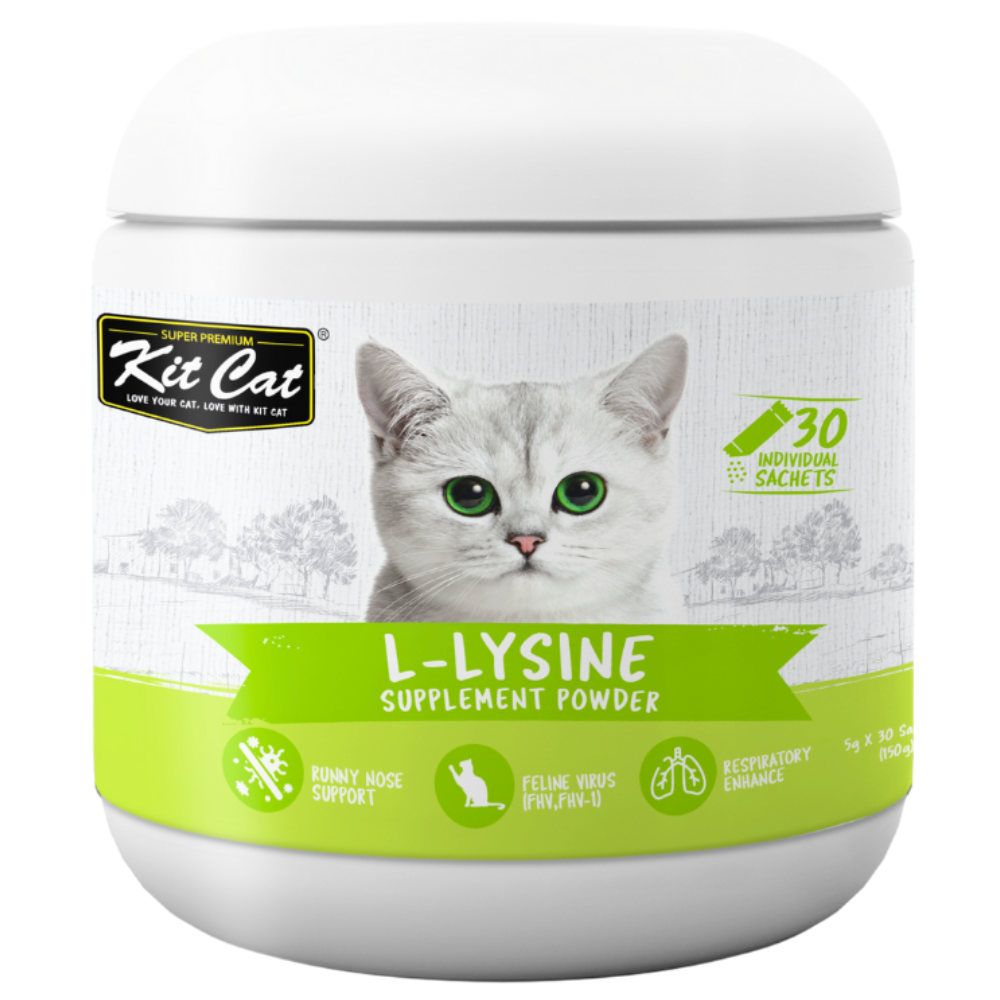Kit Cat L-Lysine Supplement Powder (30 Sachets x 5g) 150g