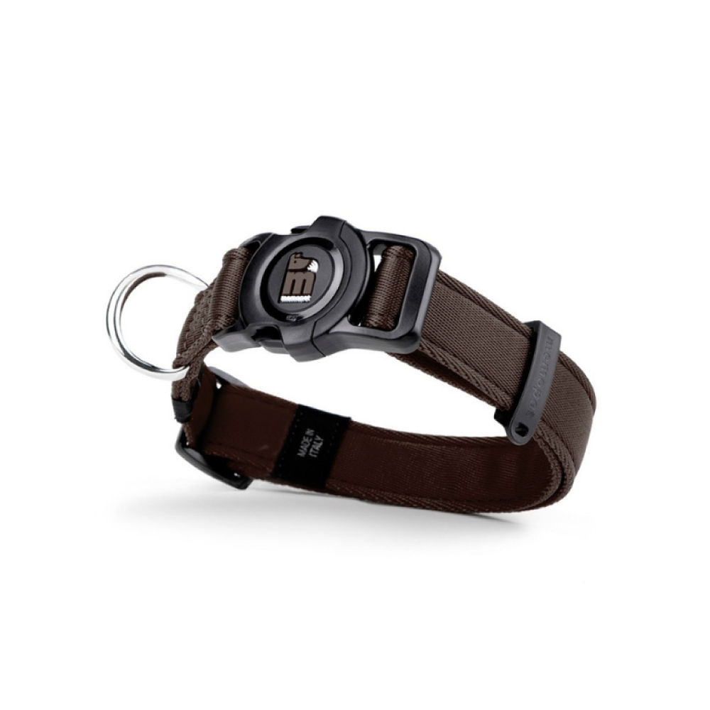 mf memopet collar poliestere brown for dogs