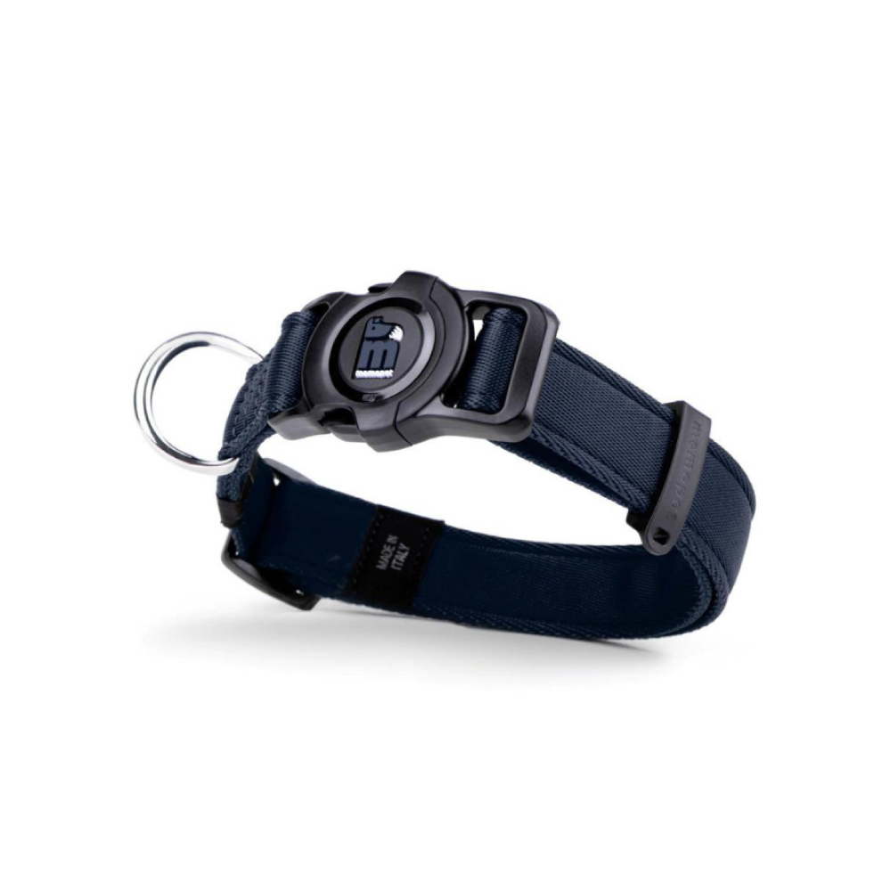 mf memopet collar poliestere dark blue for dogs