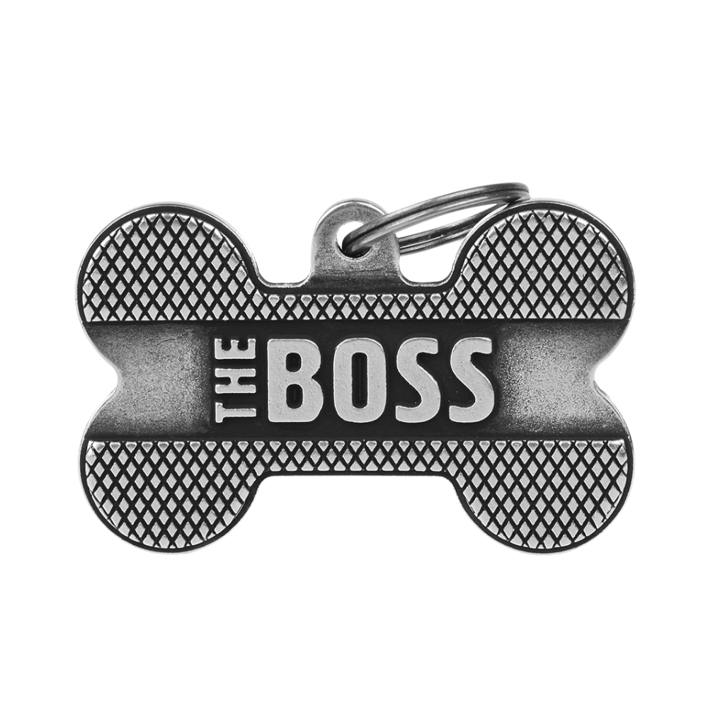 ماي فاميلي قلادة علىشكل عظمة كبيرة برونزبوس فضي