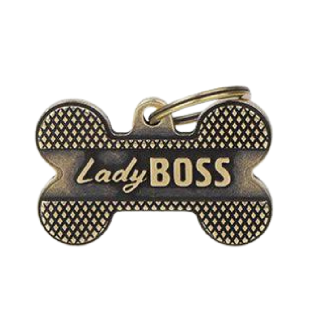 ماي فاميلي قلادة علىشكل عظمة كبيرة برونزلايدي بوس براس