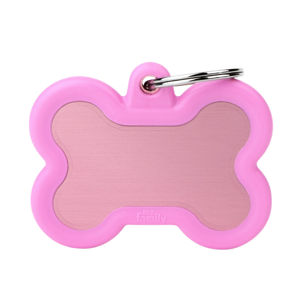 ماي فاميلي قلادة علىشكل عظمة زهري اطارجلد