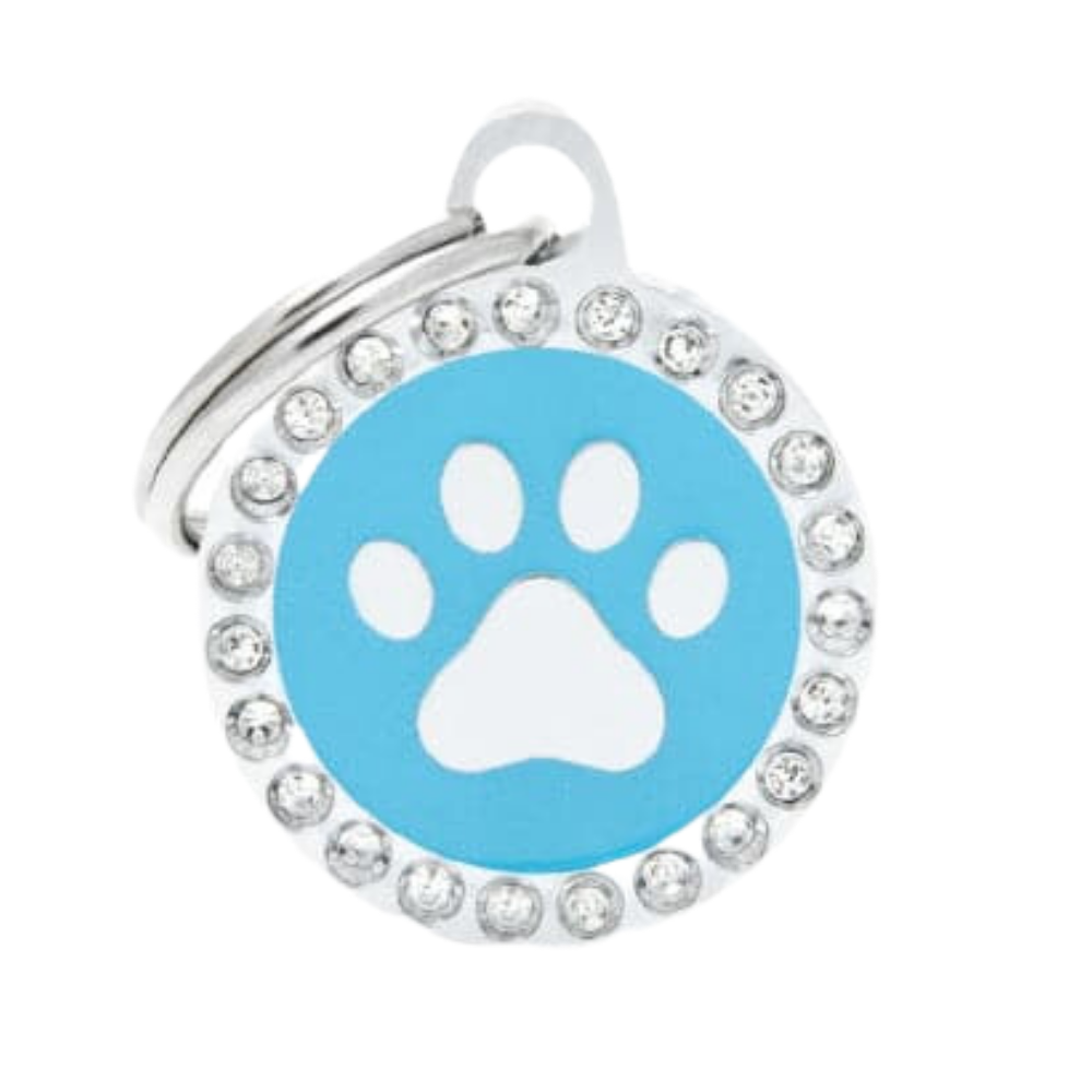 ماي فاميلي قلادة لماعمخلب دائري MA باللون الأزرق الفاتح