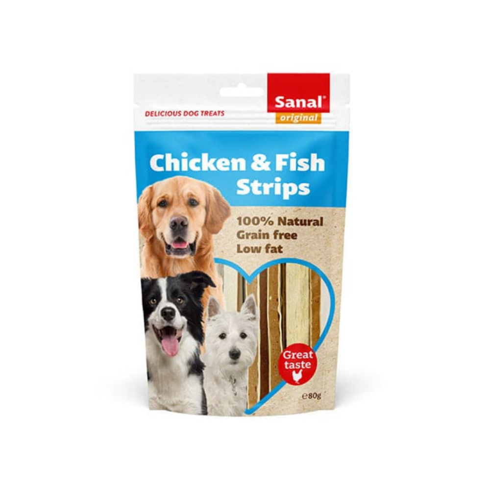 سنال كلاب شرائح دجاج والسمك 80غ