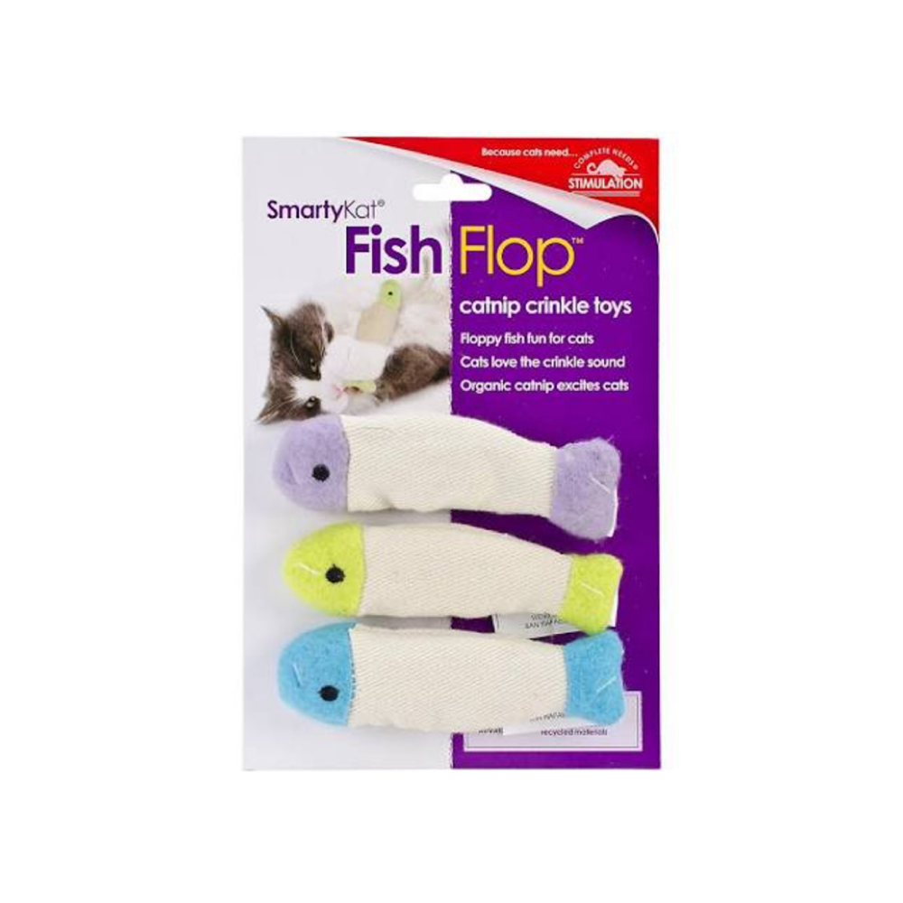 SmartyKat Fish Flop Crinkle Plush S/3