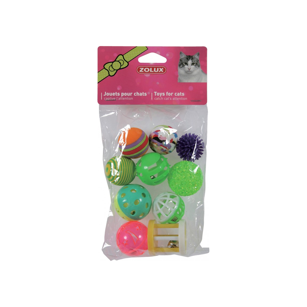 Zolux Cat Toy 10 Multi-Shaped-4cm