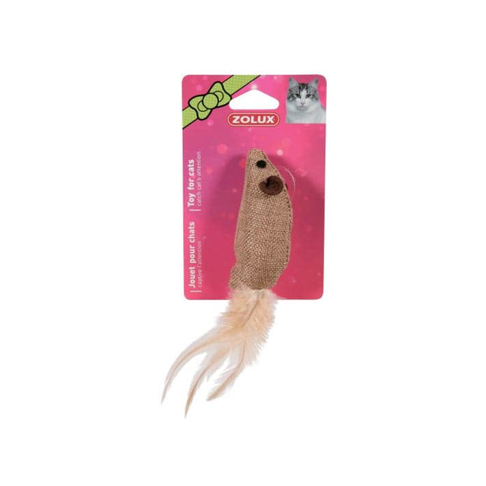 Zolux CAT TOY CANVAS MOUSE 4CM