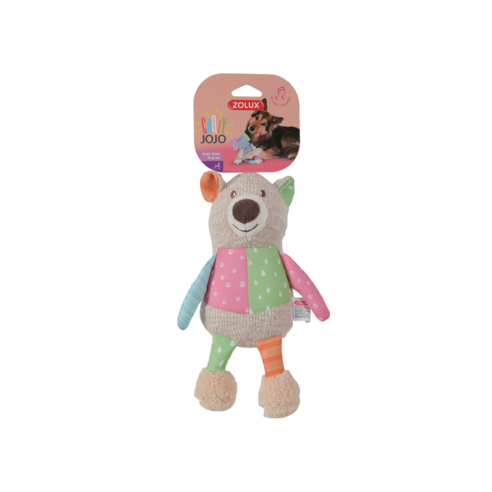 Zolux CRAZY JOJO PLUSH Dog TOY BEAR