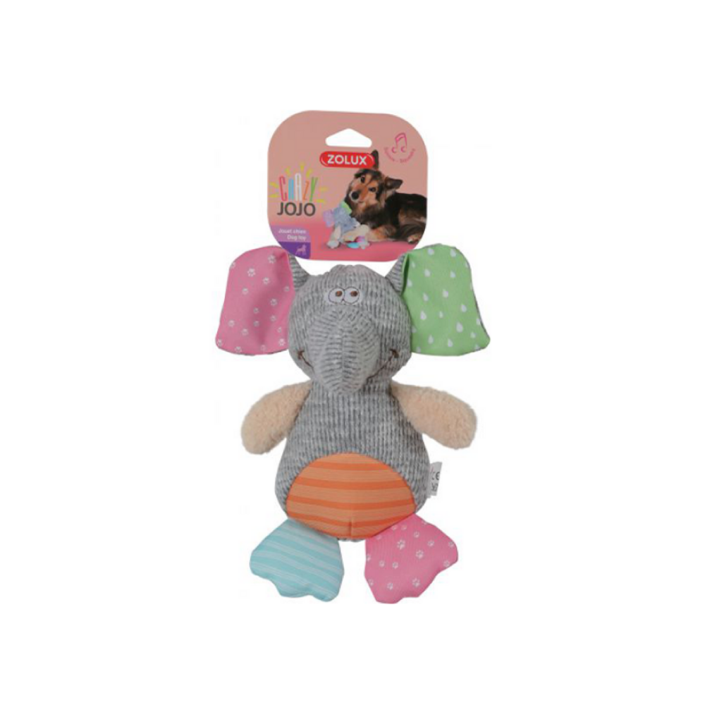 Zolux CRAZY JOJO PLUSH Dog TOY ELEPHANT