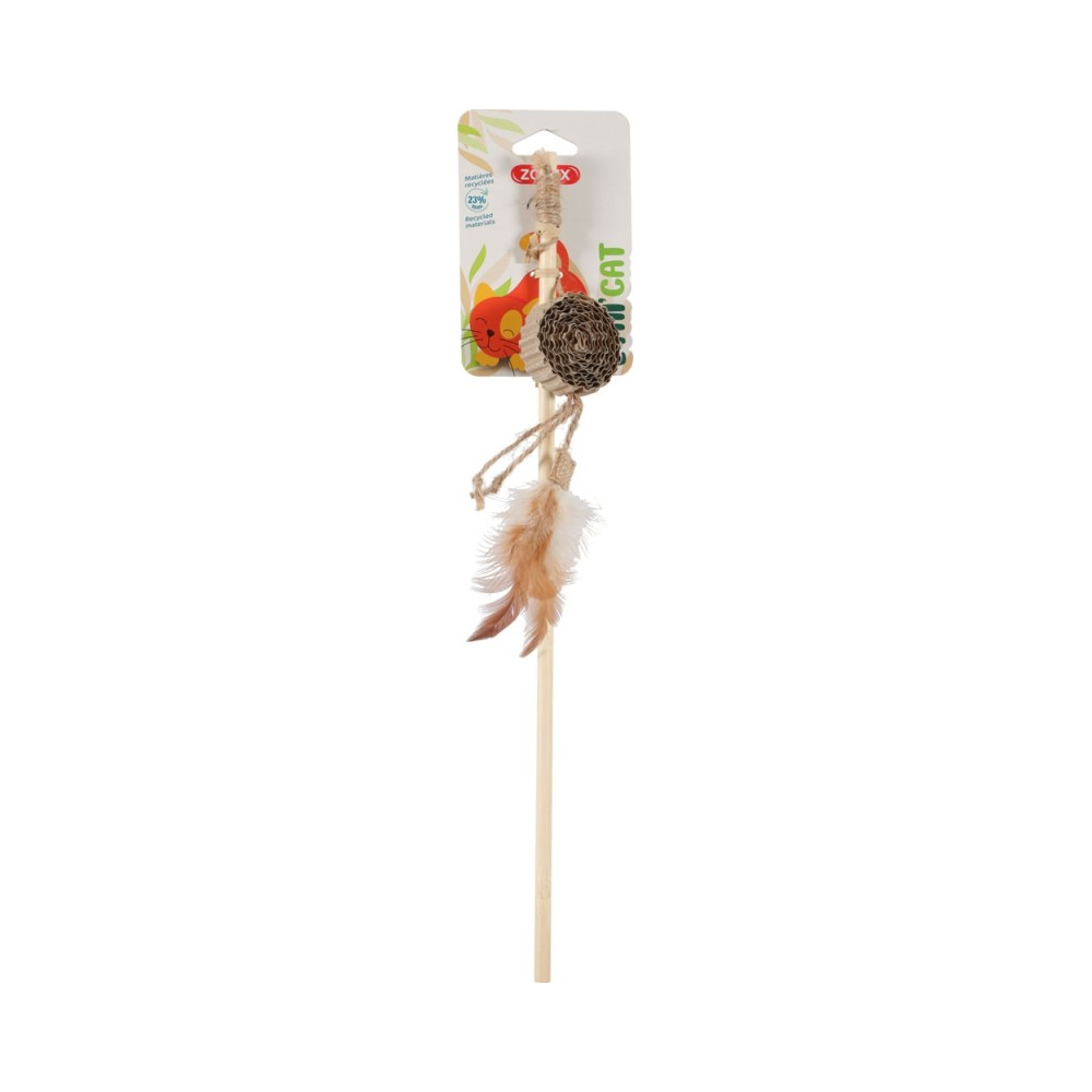 Zolux Ethicat Cat Toy Cartn Disk Rod Toy