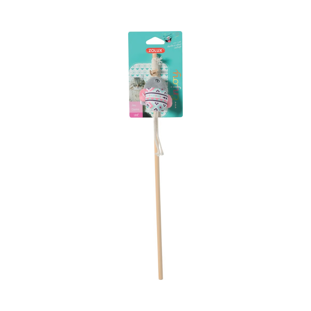 Zolux KALI CAT TOY ROD FISH GREY
