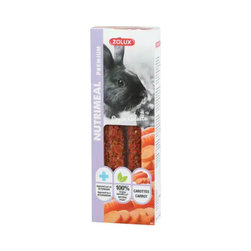 Zolux Nutrimeal3 Stick Dwarf Rabbit Carrots 115g