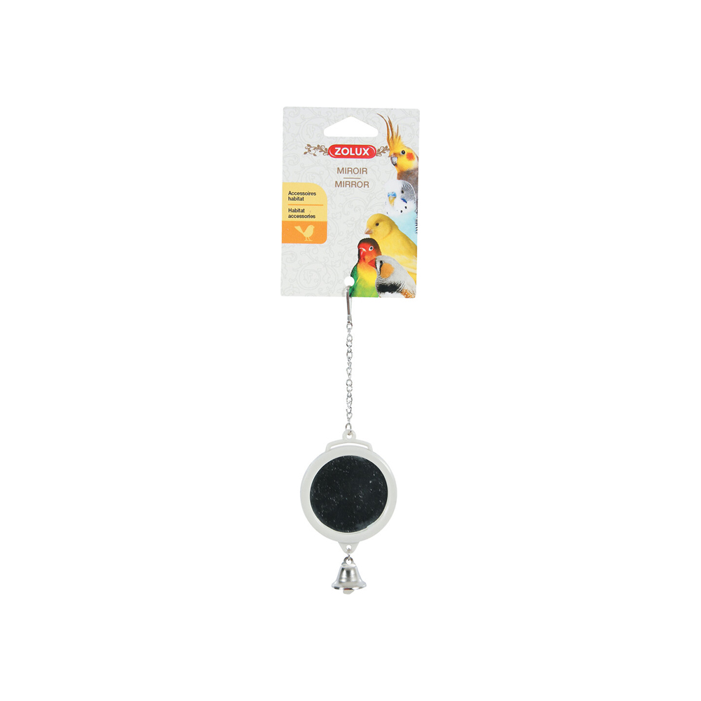 Zolux Round Plastic Mirror With Bell