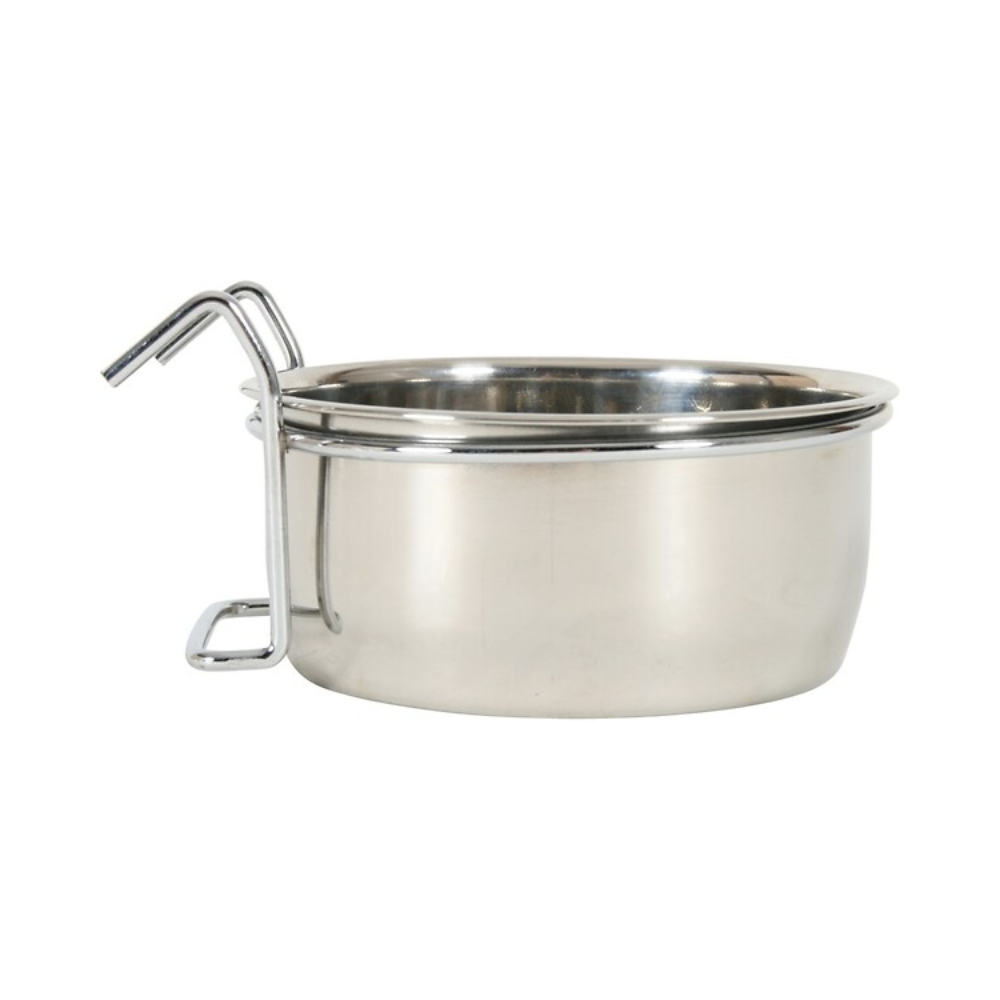zolux stainless steel hooked bowl