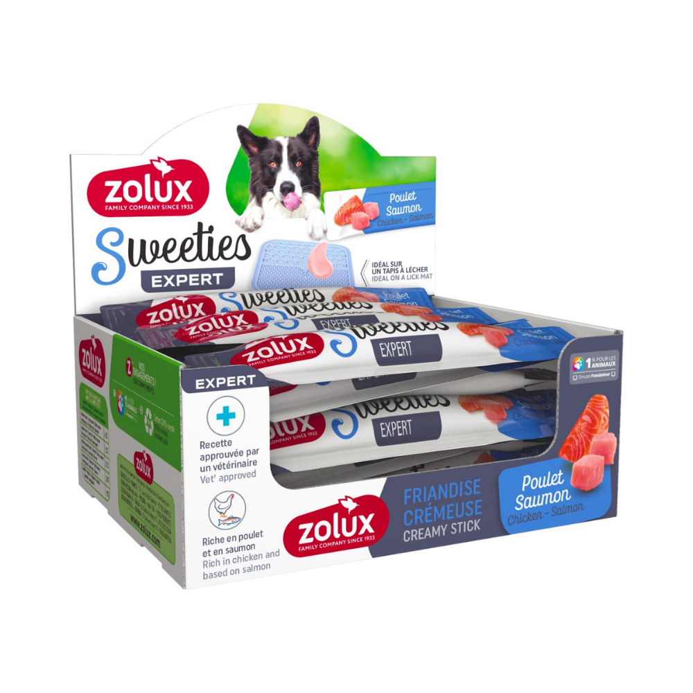 زولكس سويتيز مكافآت دجاج و سلمون للكلاب 14غ