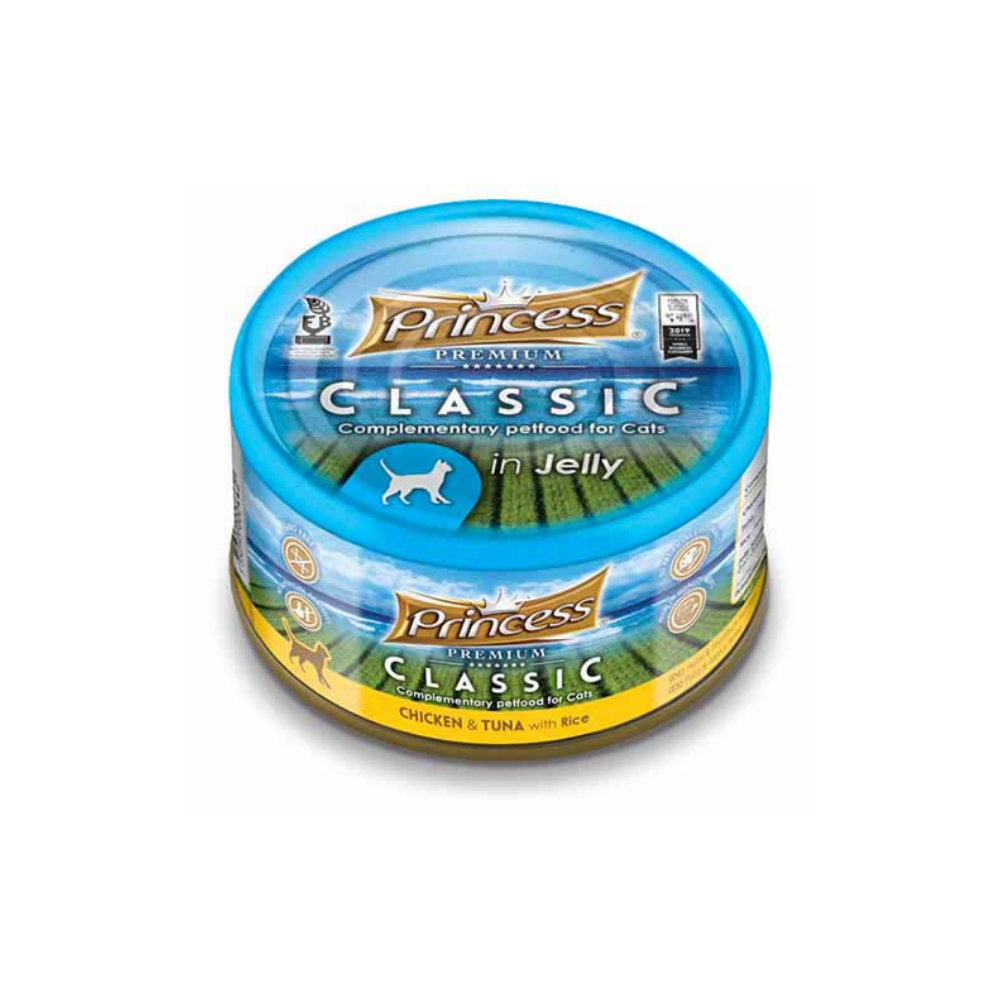 princess premium can chicken and tuna with rice in jelly 170g