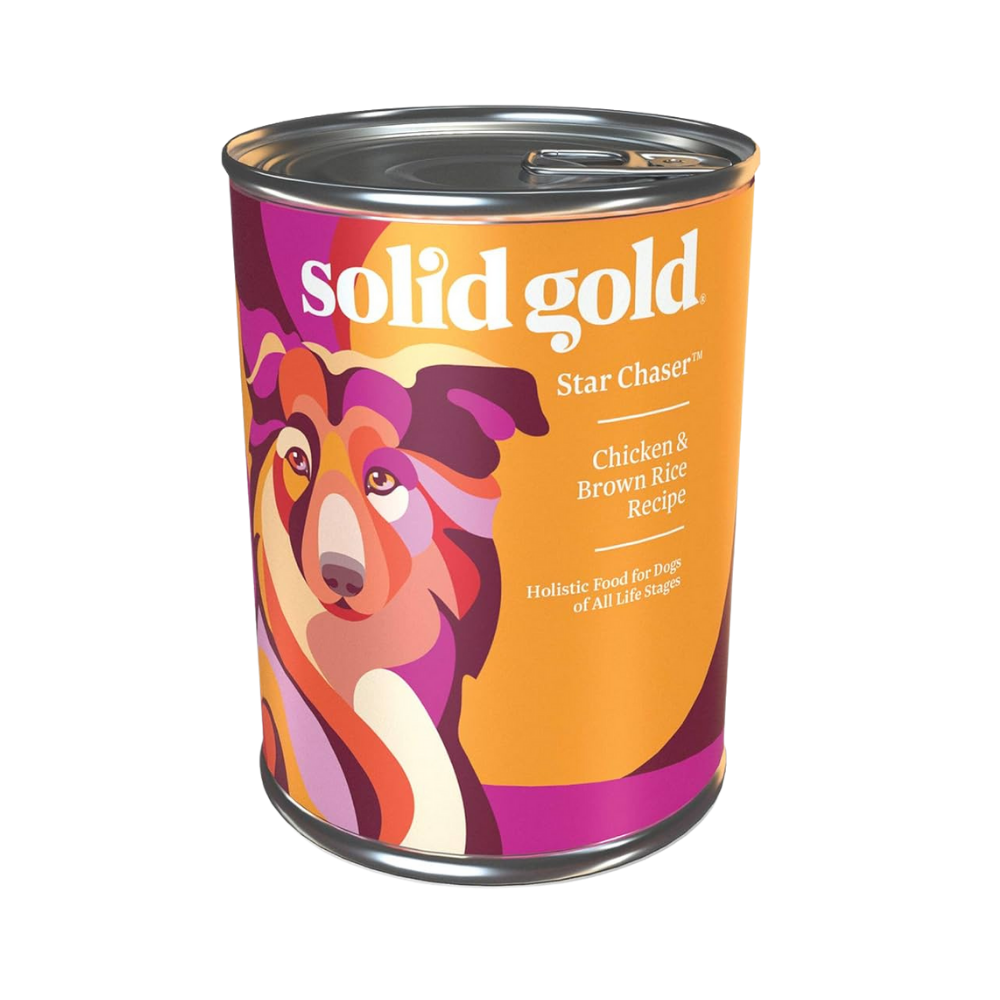 سوليـد جولد ستار تشيسر معلبات دجاج مع الأرز البني للكلاب 374 غ