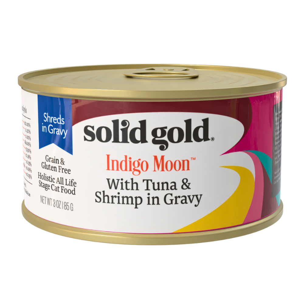 solid gold indigo moon cat wet food tuna shrimp in gravy 85g