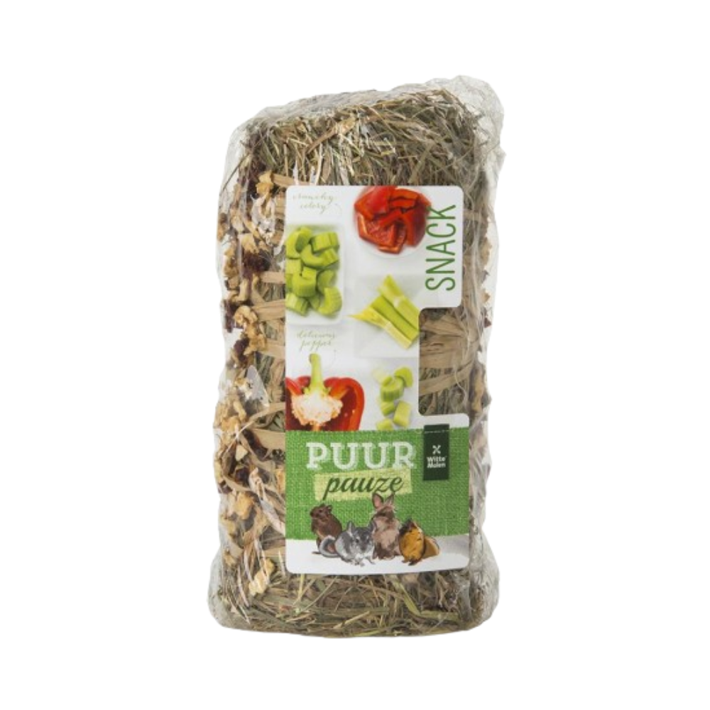 WM PUUR Pure Hay Roll for Rabbits and Rodents with Leafy vegetables 200g