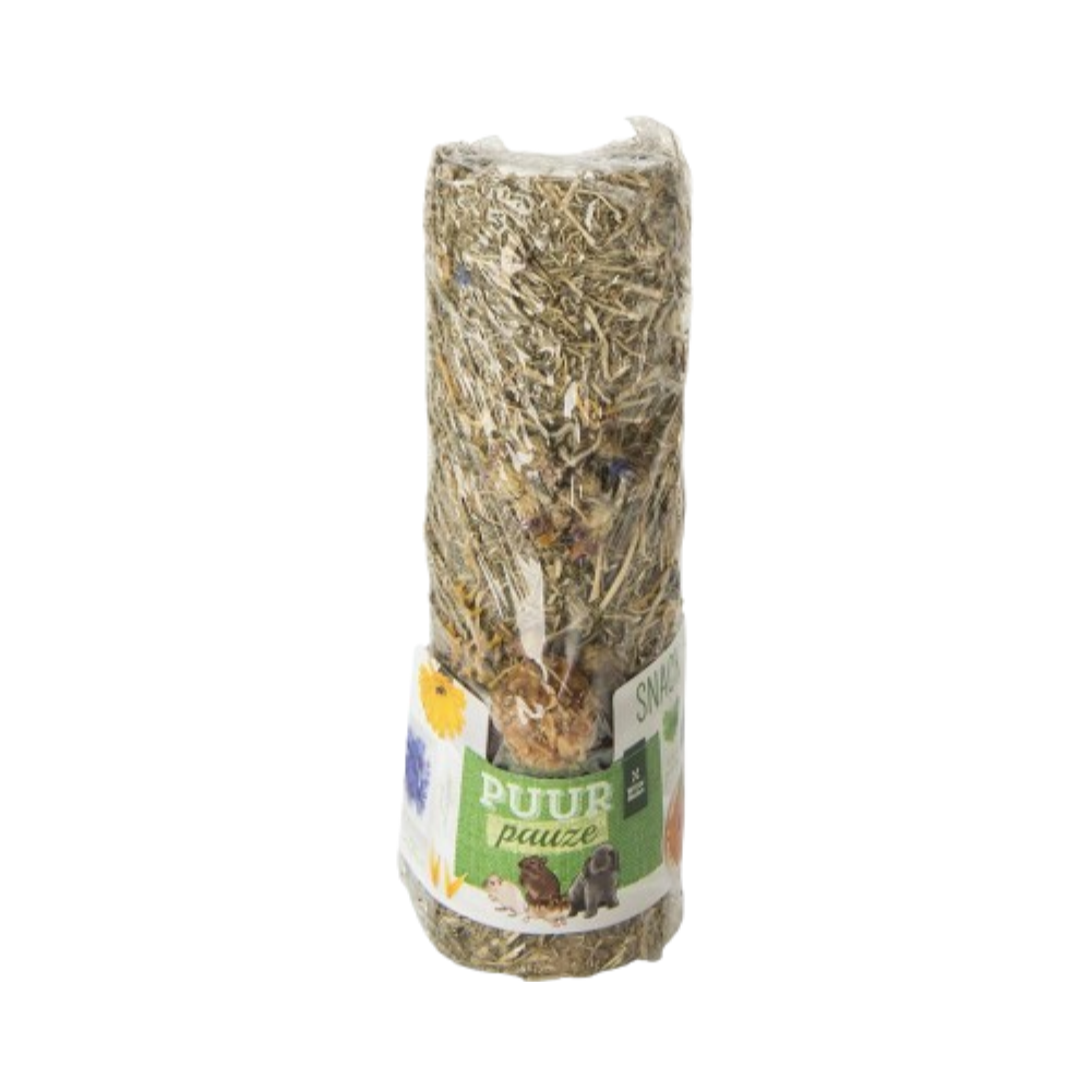 WM PUUR Pure Hay Tunnel for Rabbits and Rodents with Flowers 60g