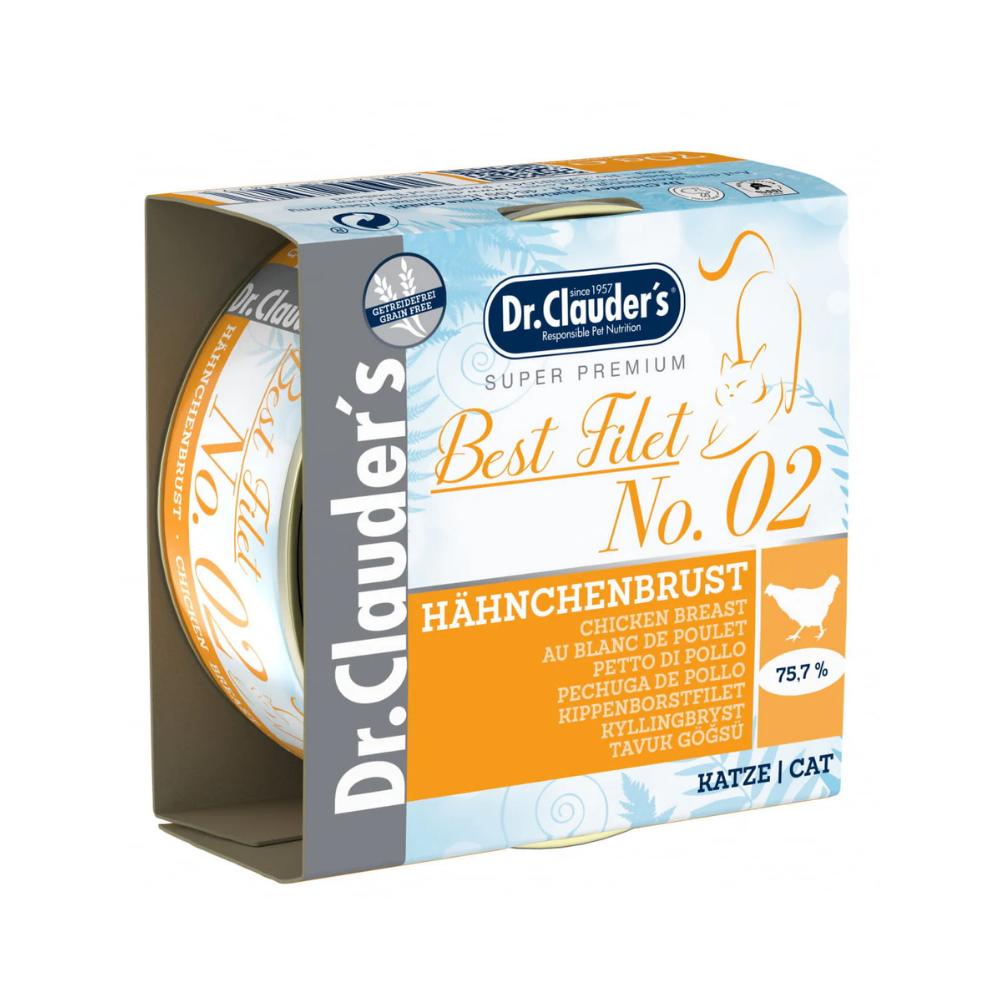 د.كلاودرز معلبات بستفيليه رقم 2 دجاج للقطط70غ