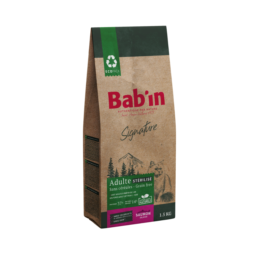 babin signature salmon sterilized cats grainfree
