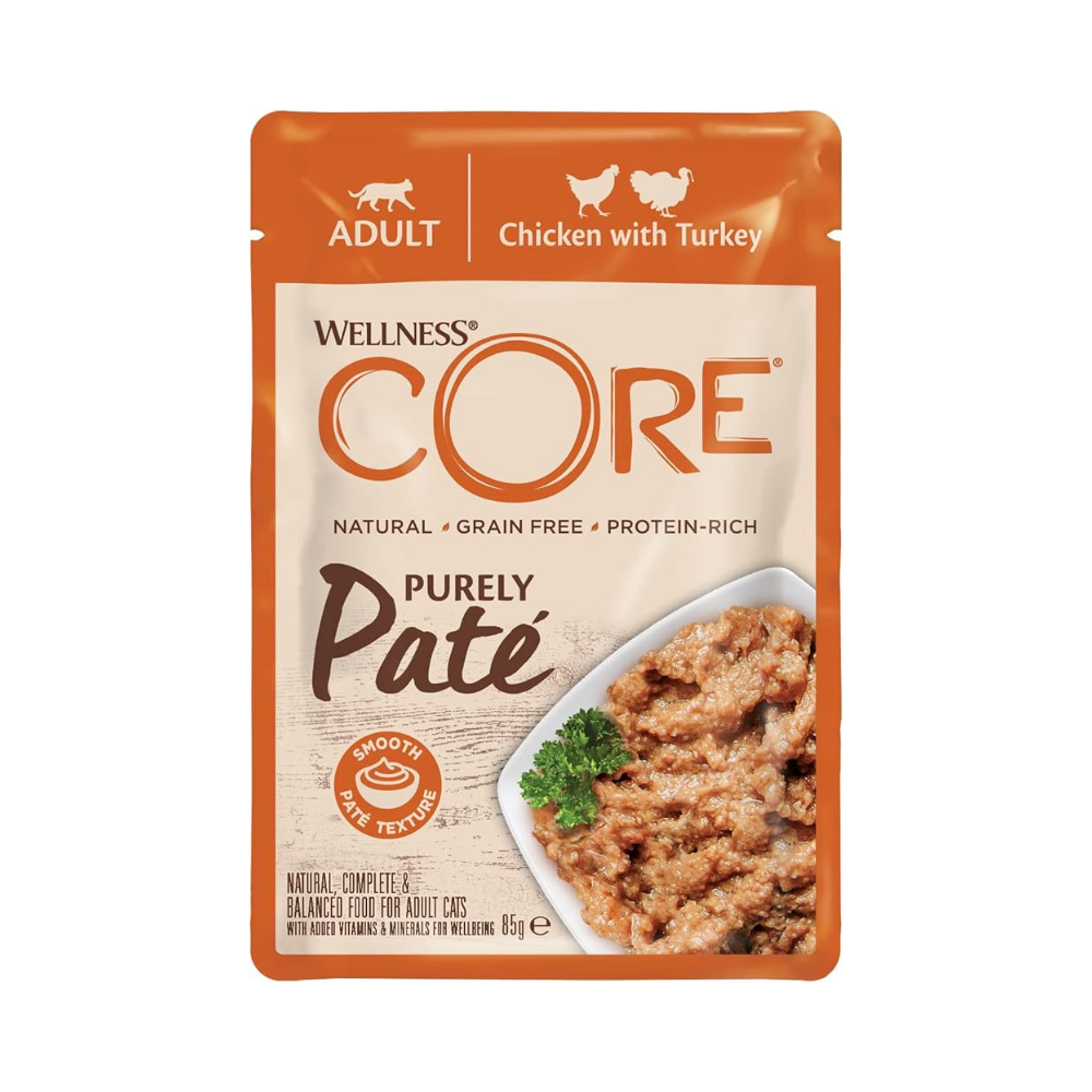 ويلنس كور بيورلي باتيهأظرف دجاج و ديكرومي للقطط 85غ