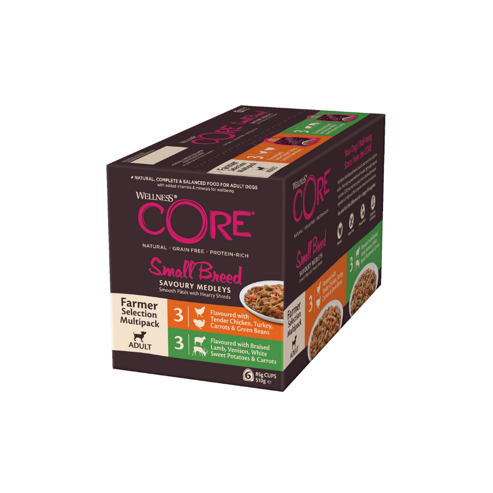 Wellness Core Multipack 3x Lamb & Venison 3x Chicken & Turkey for S Breed Dogs 6x85g