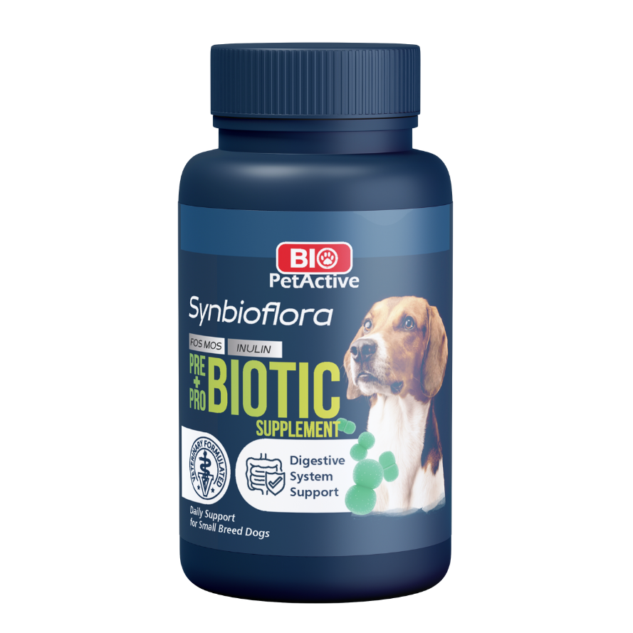 bio petactive synbioflora digestive support for small breed dogs 60 tablets 30g
