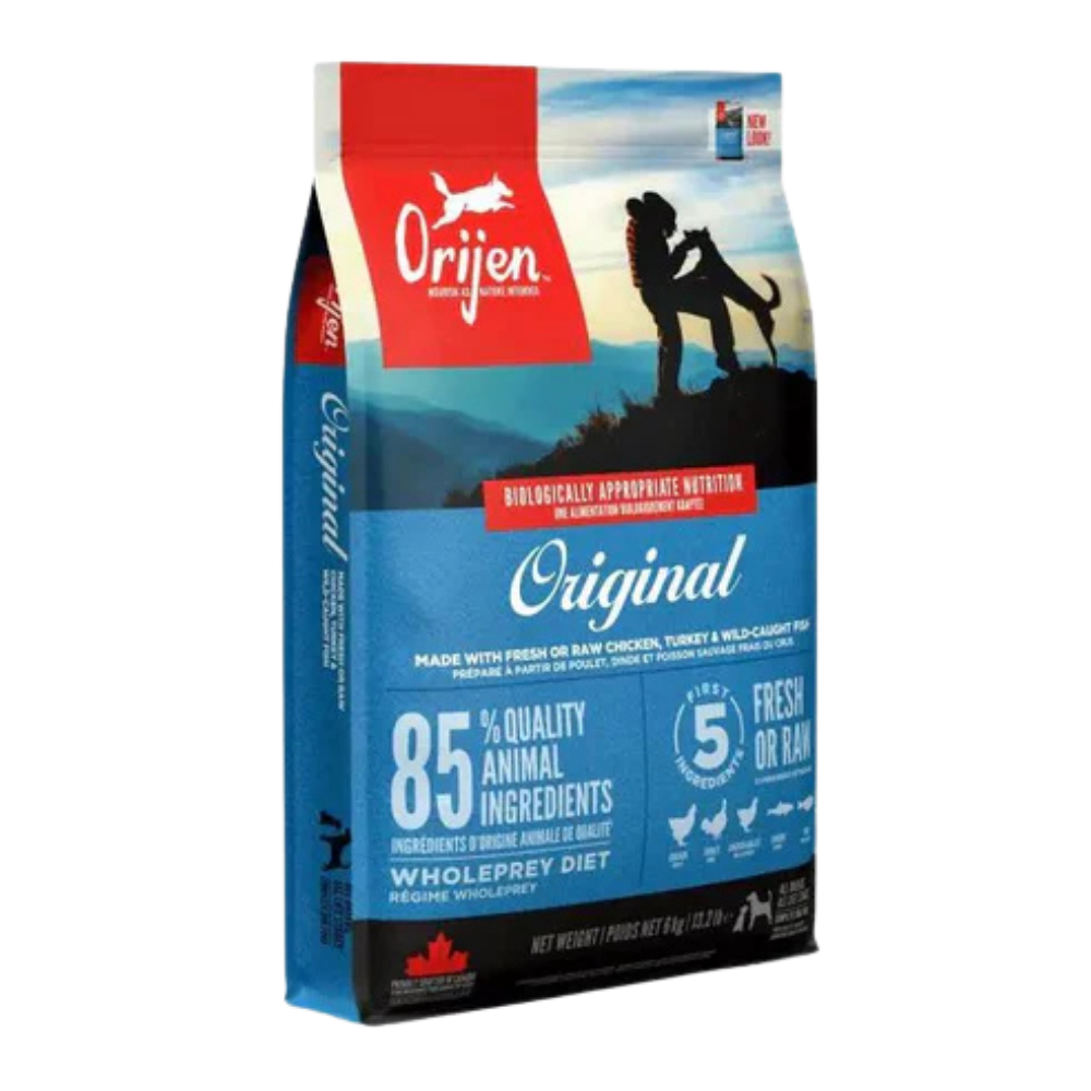 أوريجن أورجينال طعامجاف بالدجاج والديكالرومي والأسماكللكلاب